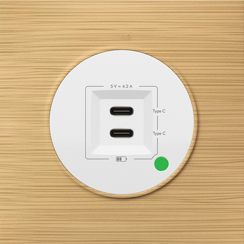 CHARGEUR USB DOUBLE TYPE C
